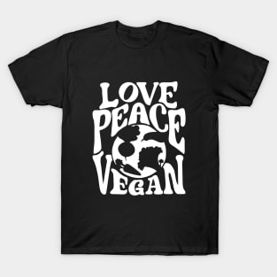 Love Peace Vegan Vegetarian Vegan Healthy Lifestyle | Save The Planet T-Shirt